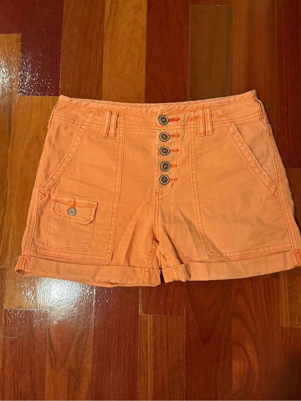 Pilcro Anthropologie Utility Cargo Shorts – Women’s Size 26 – Peach/Coral